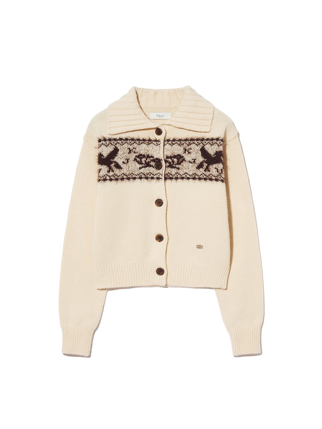 [닝닝 착용] KIJUN 기준 노르딕 니트 가디건 아이보리 상품이미지1