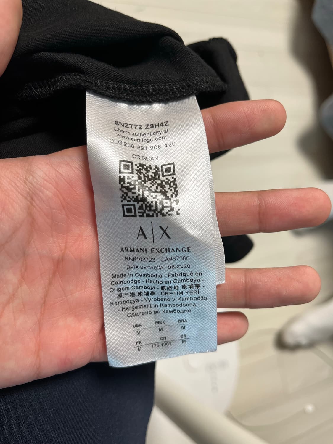 아르마니익스체인지 빅로고 반팔티 m 상품이미지3