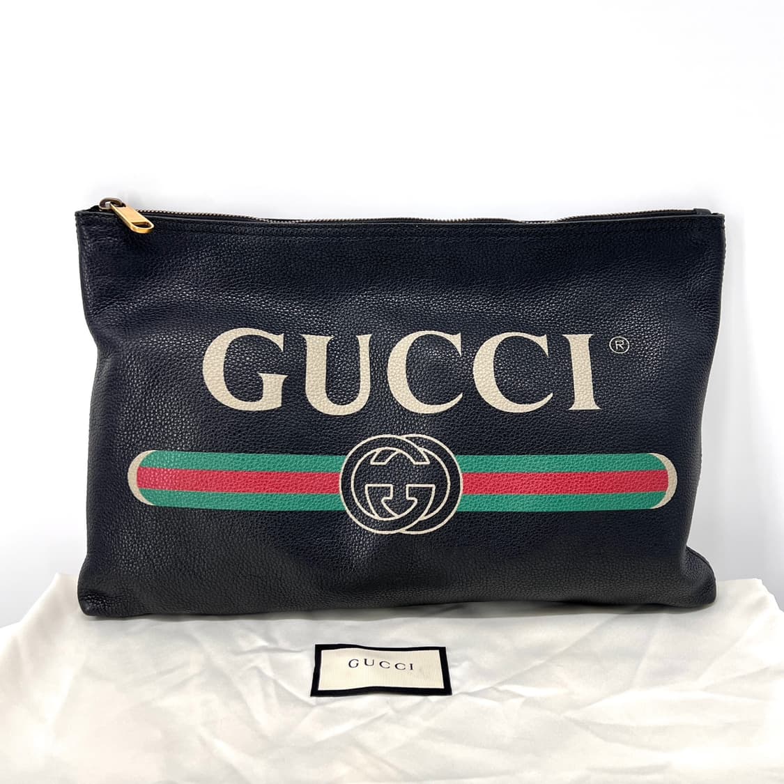 구찌 띠로고 클러치백 블랙 (500984) 상품이미지3