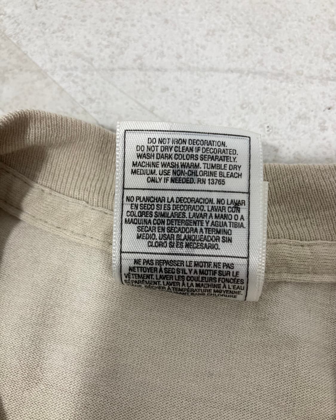 90s Single Stitched Tee (sand beige) 상품이미지5