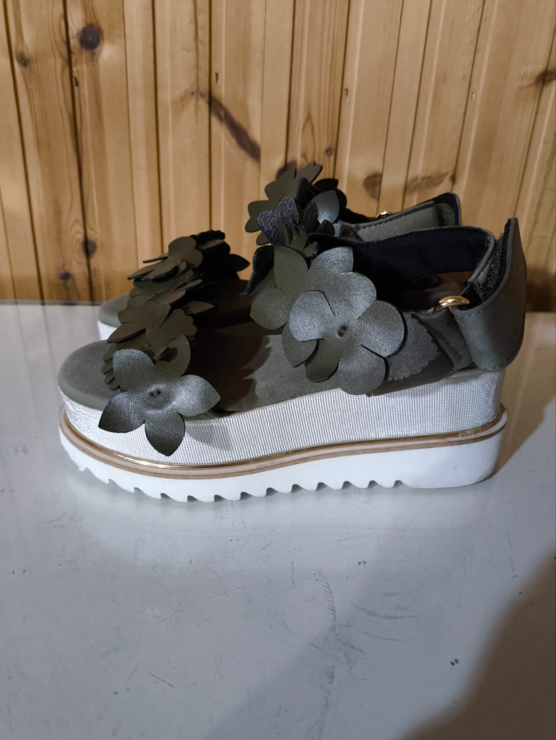 230mm 슈콤마보니 플라워 샌들 7.5cm 상품이미지1