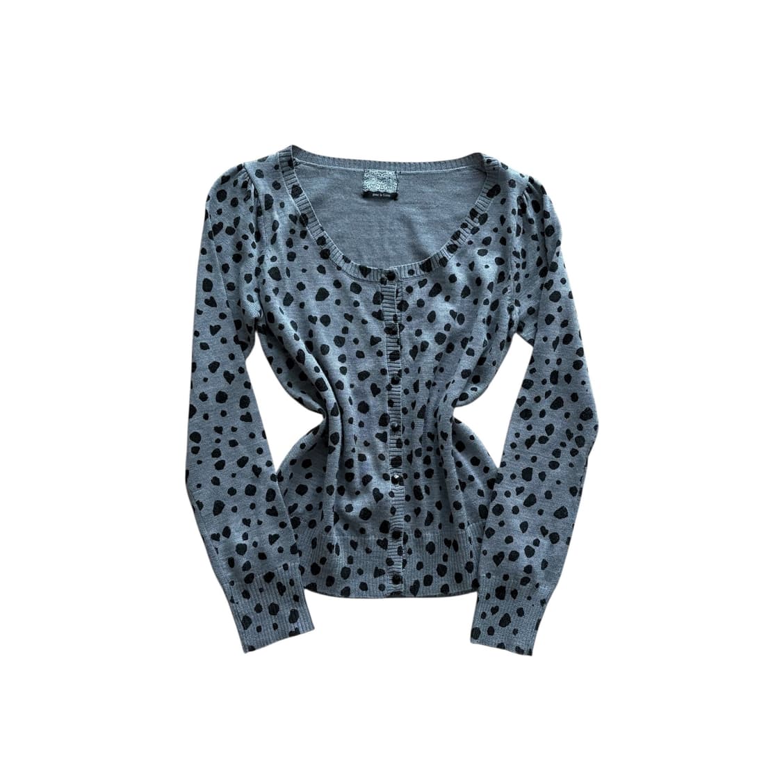 일본빈티지 호피 도트 가디건 상품이미지1