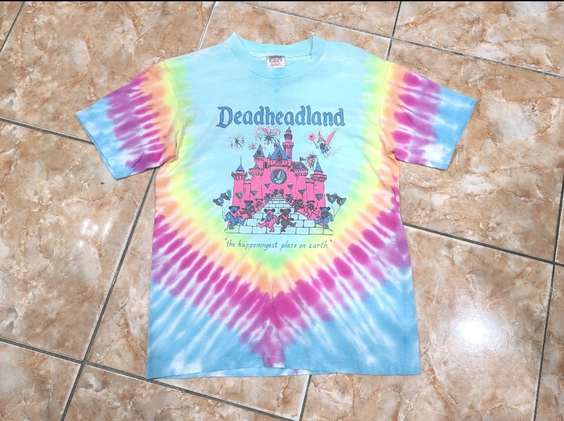 ONEITA 그레이트풀 데드 데드헤드랜드 타이다이 빈티지티셔츠 상품이미지1