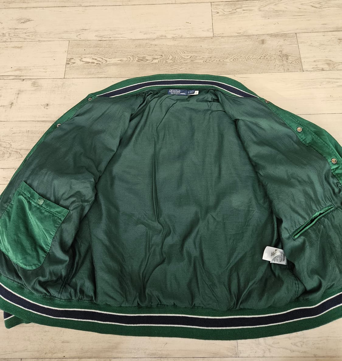 (xl)폴로 랄프로렌 레터맨 새틴 사틴 자켓 그린+세트바지 증정 상품이미지4