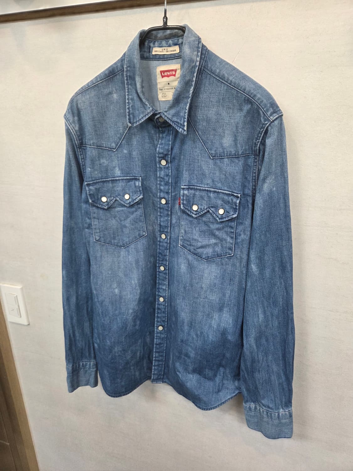 리바이스 빈티지 웨스턴 데님셔츠 긴팔 m 슬림 상품이미지5