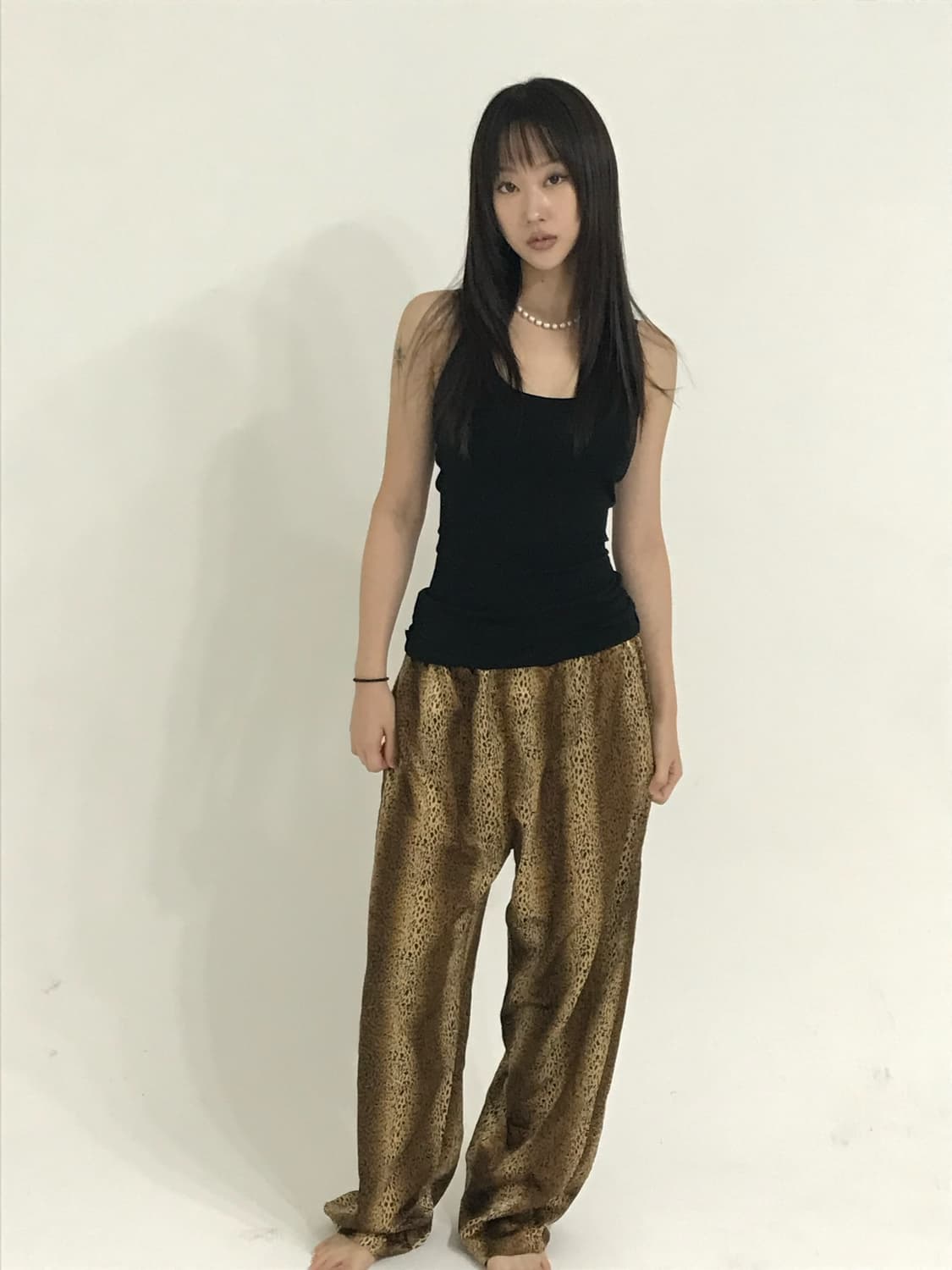 호피 스트라이프 팬츠 상품이미지1