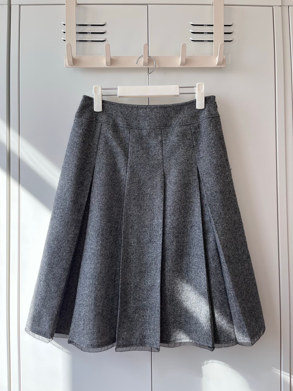 Vintage 핀턱 주름 플리츠 레이어드 스커트 상품이미지5