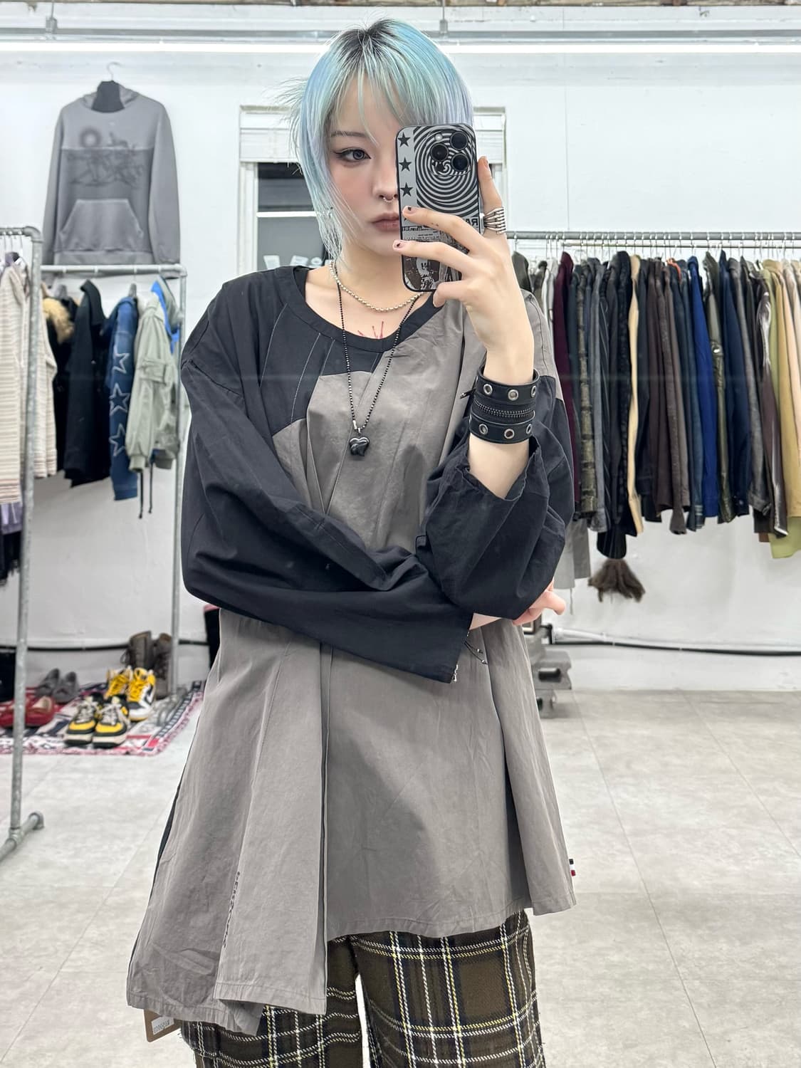 퍼슨스 비대칭 롱 슬리브 셔츠 상품이미지7