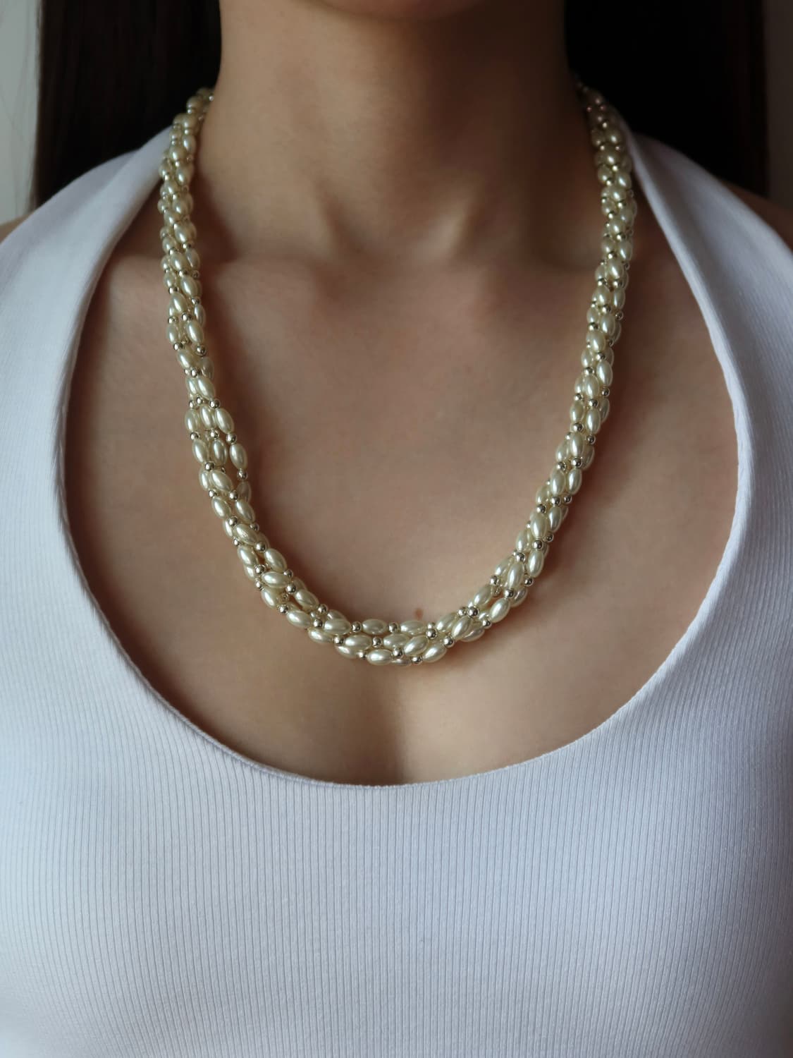 layered pearl necklace 상품이미지1