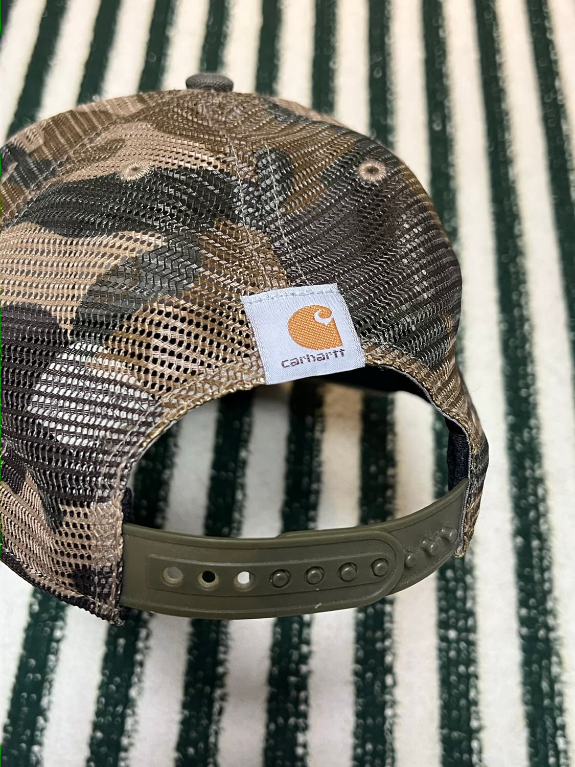 Carhartt Camo pattern olive camp cap 상품이미지4
