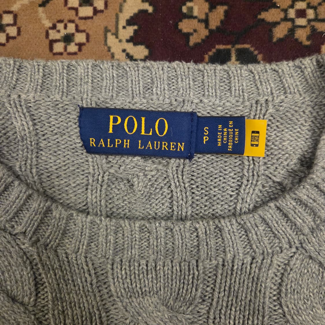 폴로 케이블 니트 꽈배기 니트 s 신형 큐알택 상품이미지3