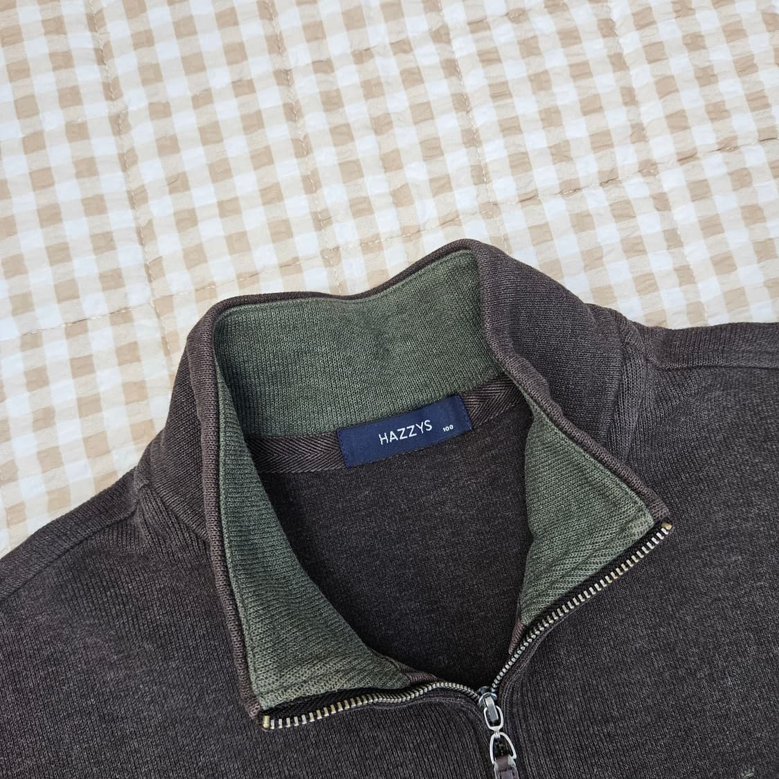 헤지스 하프집업 맨투맨 남자100 상품이미지2