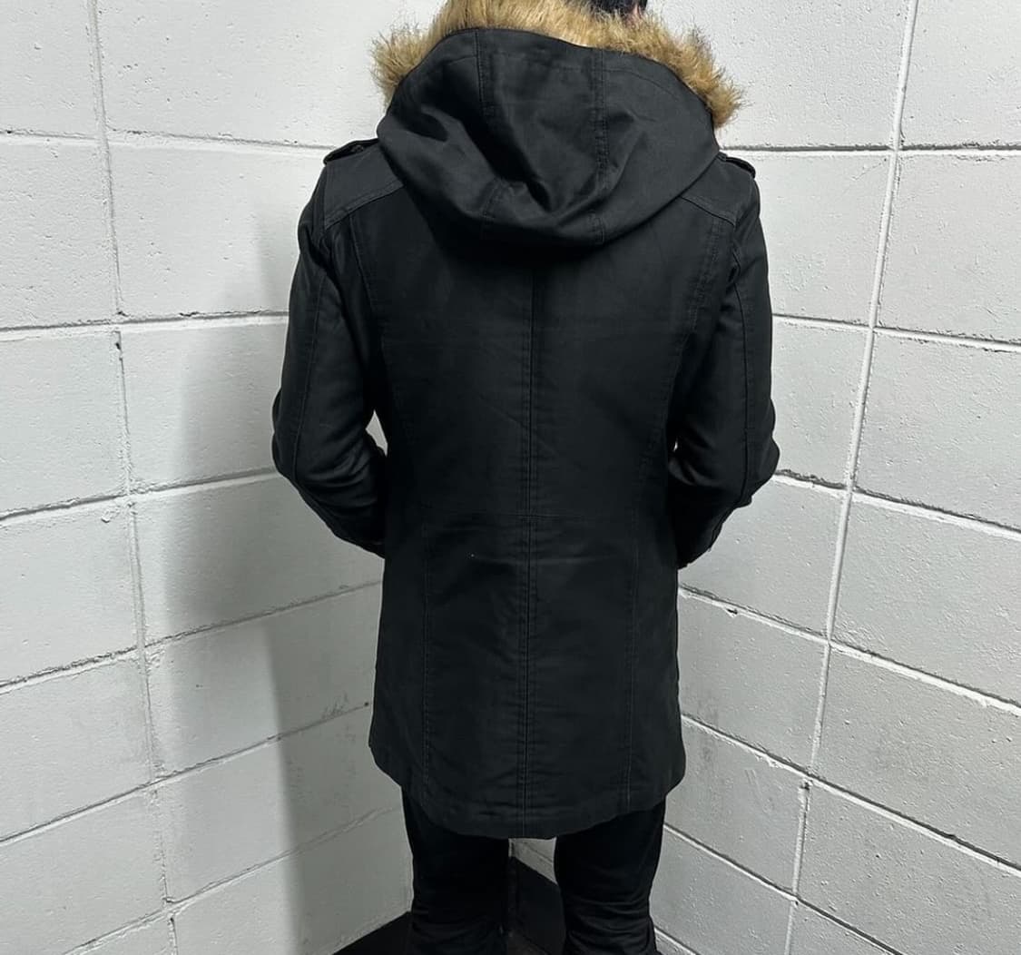 Brown fur black field paka jacket 상품이미지2
