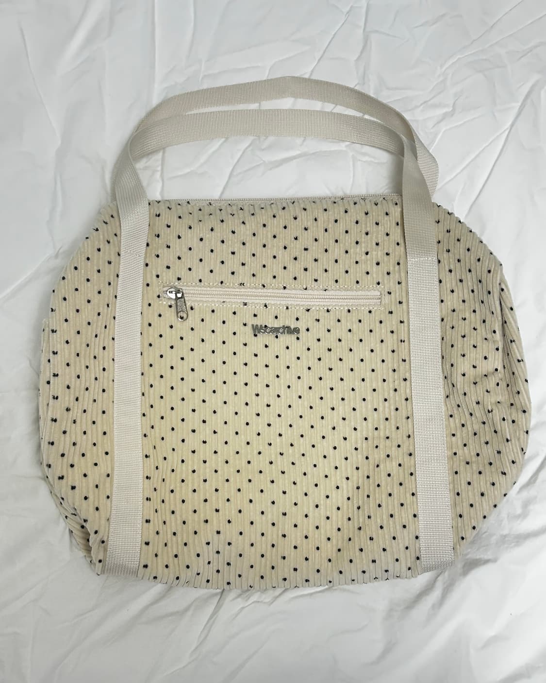 Wsc archive wsc 아카이브 도트 배럴백 크림 상품이미지5