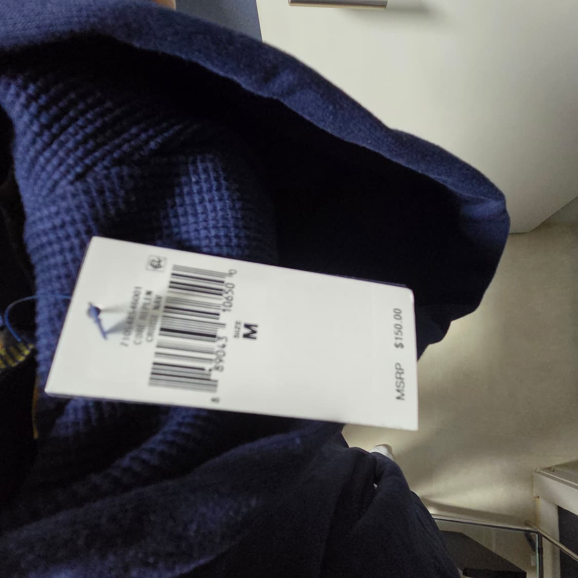 (정품/새상품) 폴로 후드집업 네이비 M 상품이미지4