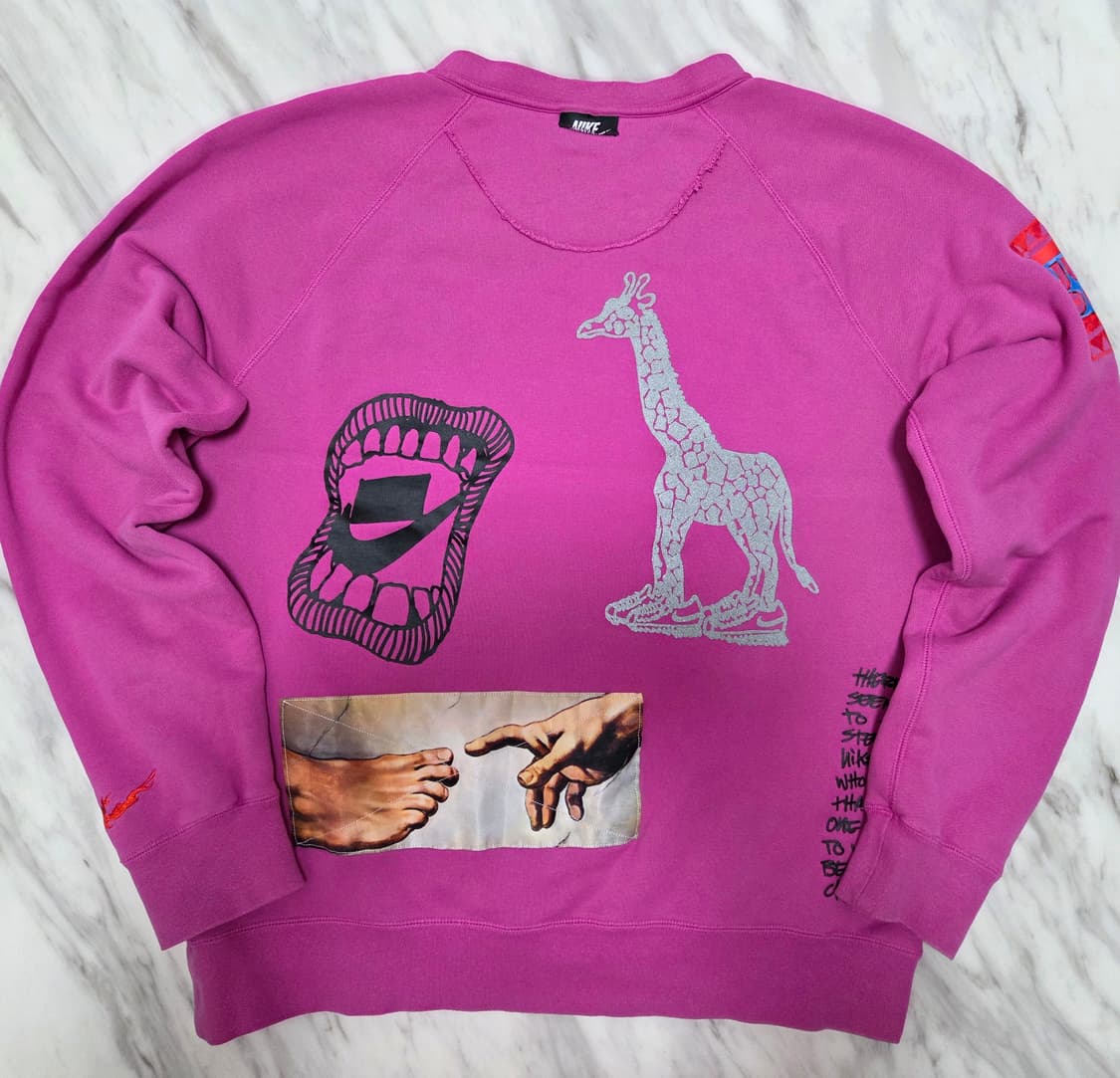 나이키 nsw 크루넥 스웻셔츠 핑크 상품이미지2