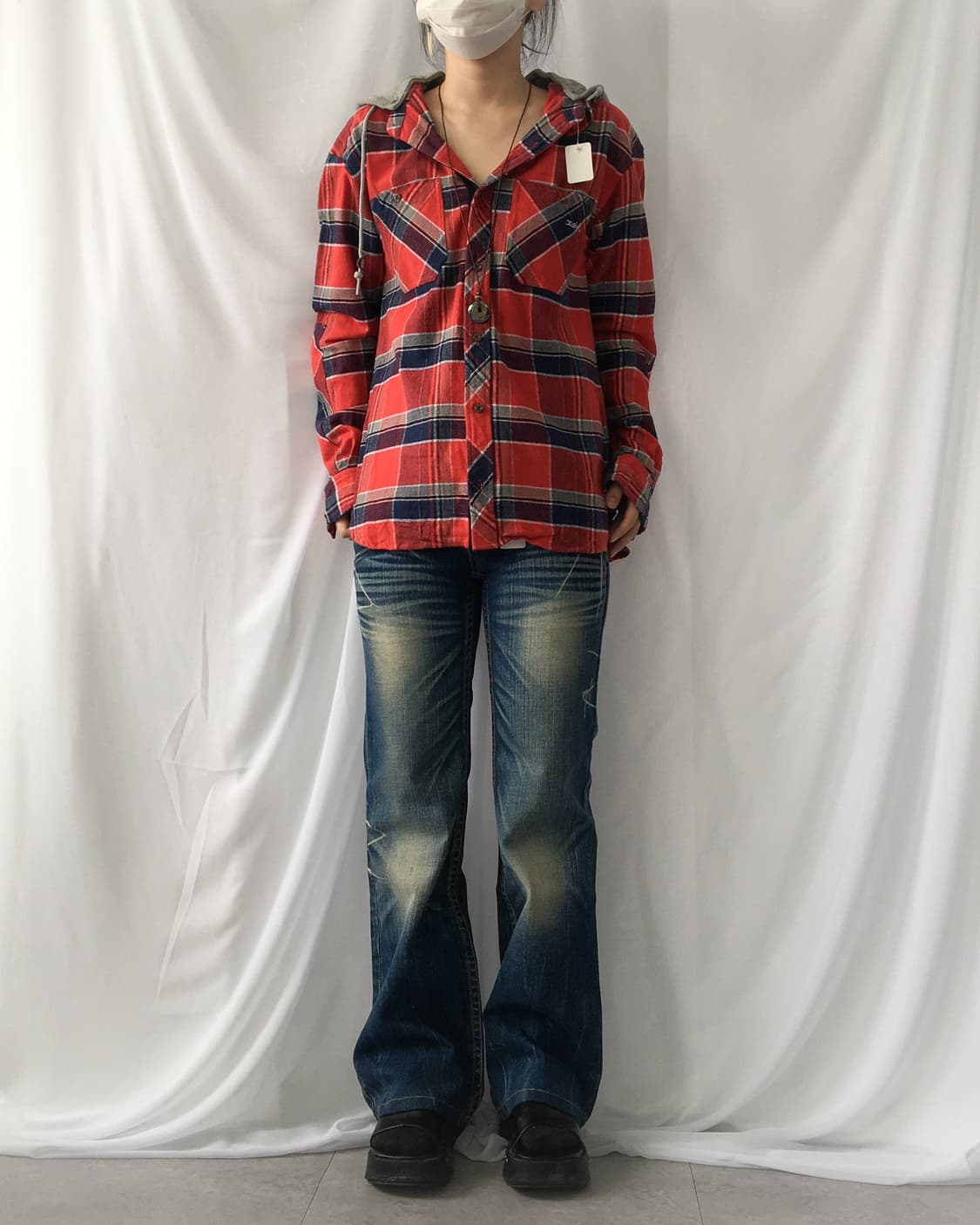 Red pepper back pocket point denim pants 상품이미지5