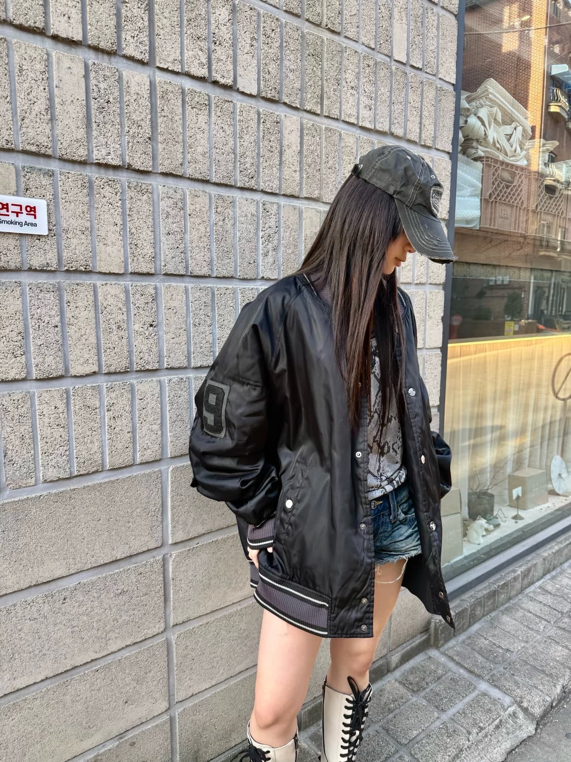 로카웨어 오버핏 바시티 자켓 상품이미지10