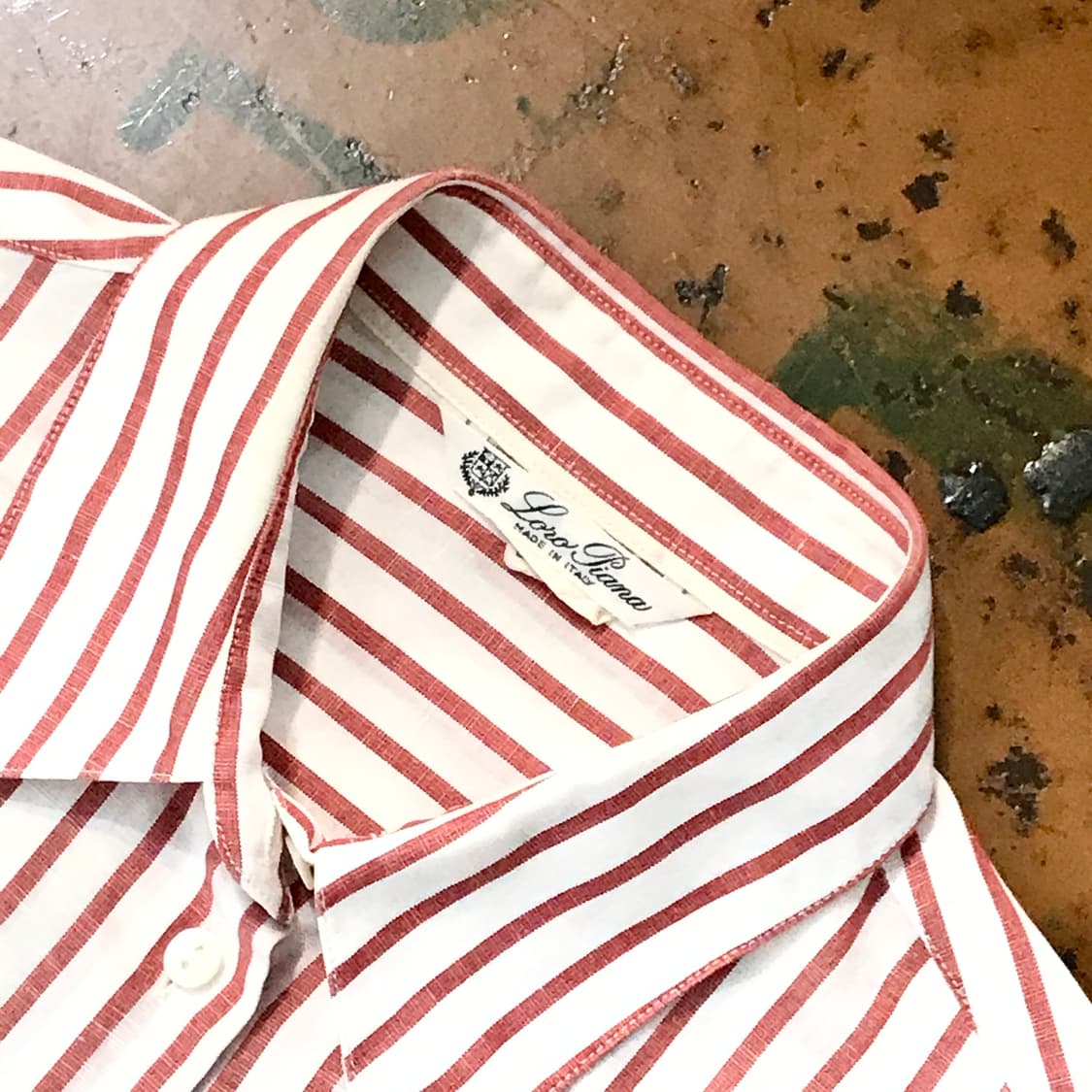 LORO PIANA 로로피아나 레드 스트라이프 린넨 셔츠 여성 55  상품이미지3