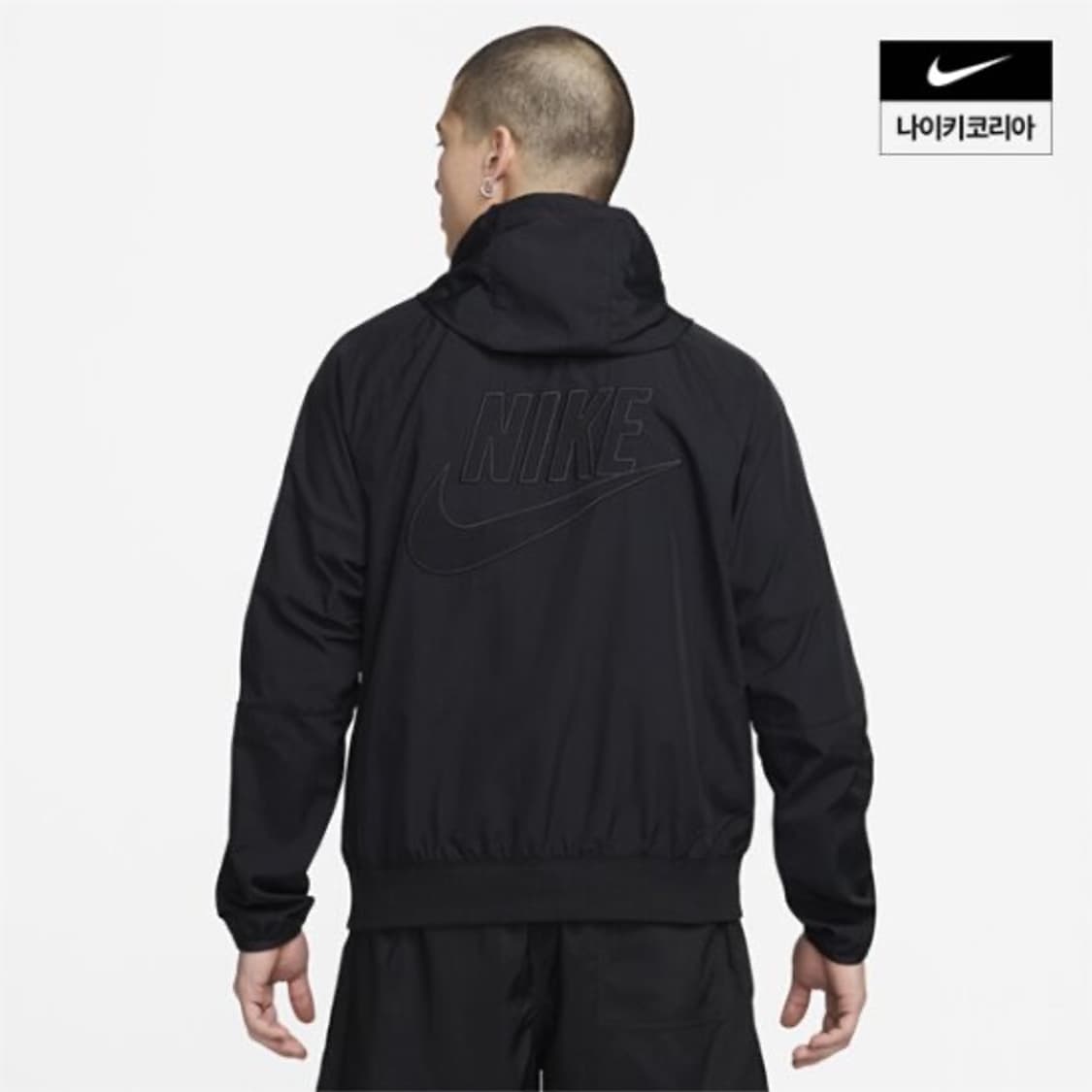 나이키 NSW 우븐 언라인드 아노락 블랙 - 아시아 상품이미지5