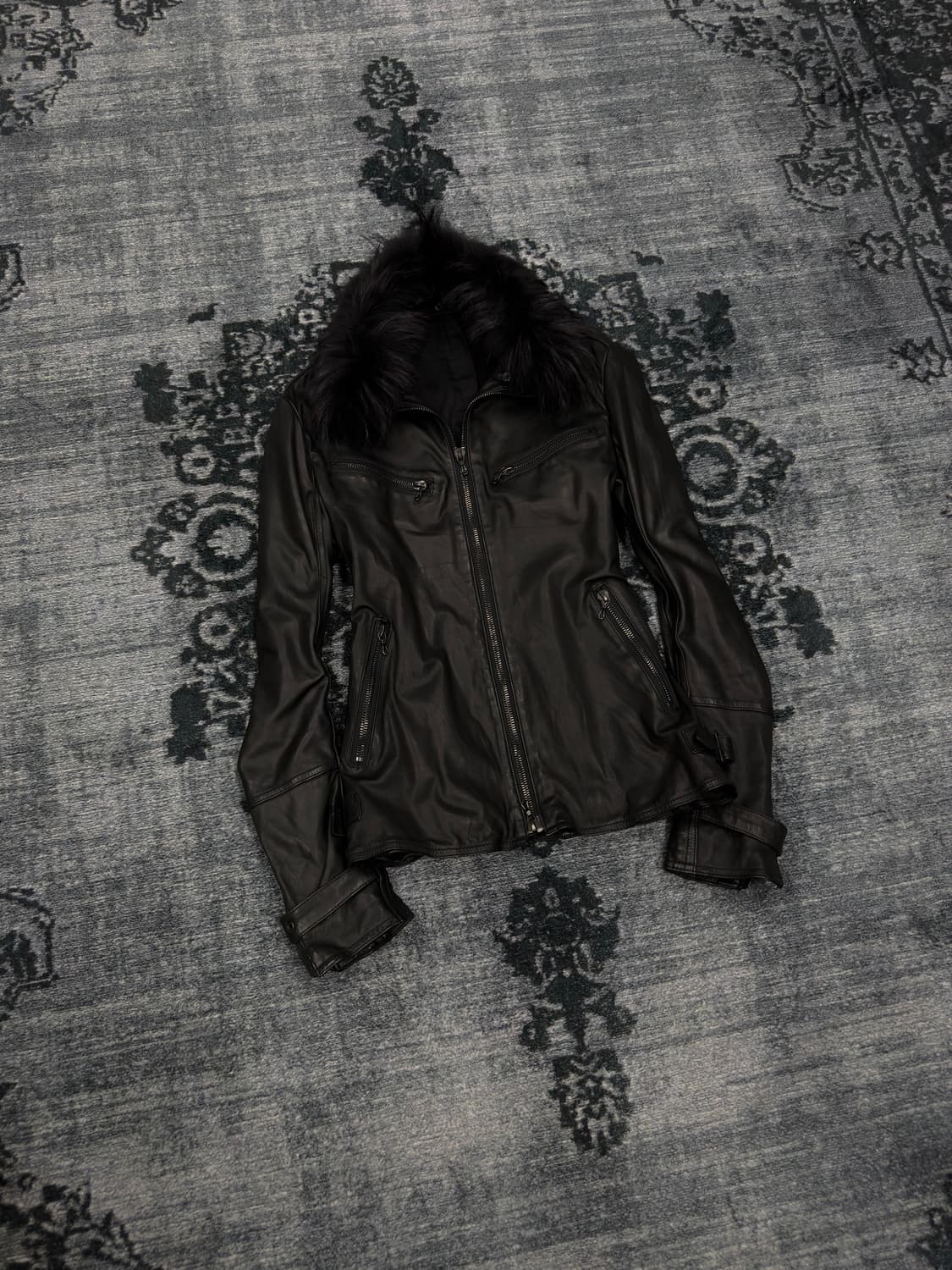 Shellac cow skin fur rider jacket 상품이미지1