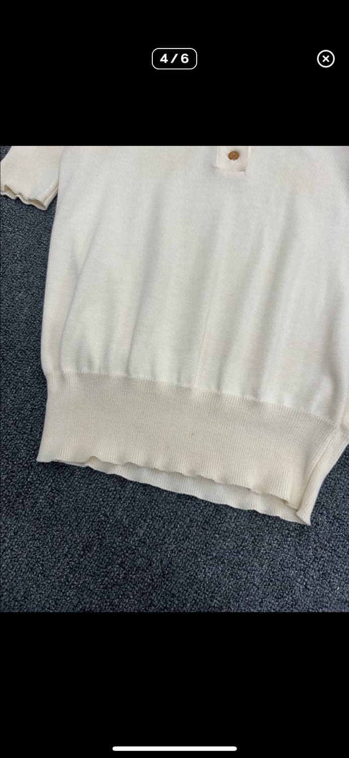 XS) 비비안웨스트우드 헨리넥 니트 반팔티 상품이미지5