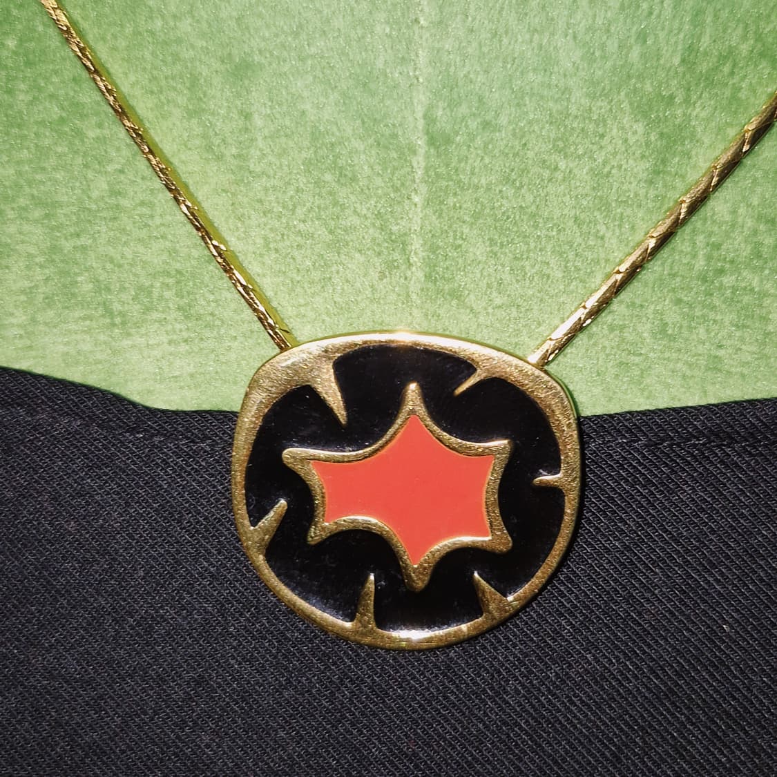 80s 지방시 빈티지 스타버스트 에나멜 목걸이 상품이미지7