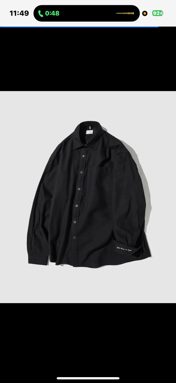 <거의 새것> [L] 다이아몬드 레이라 셔츠 검정 상품이미지1