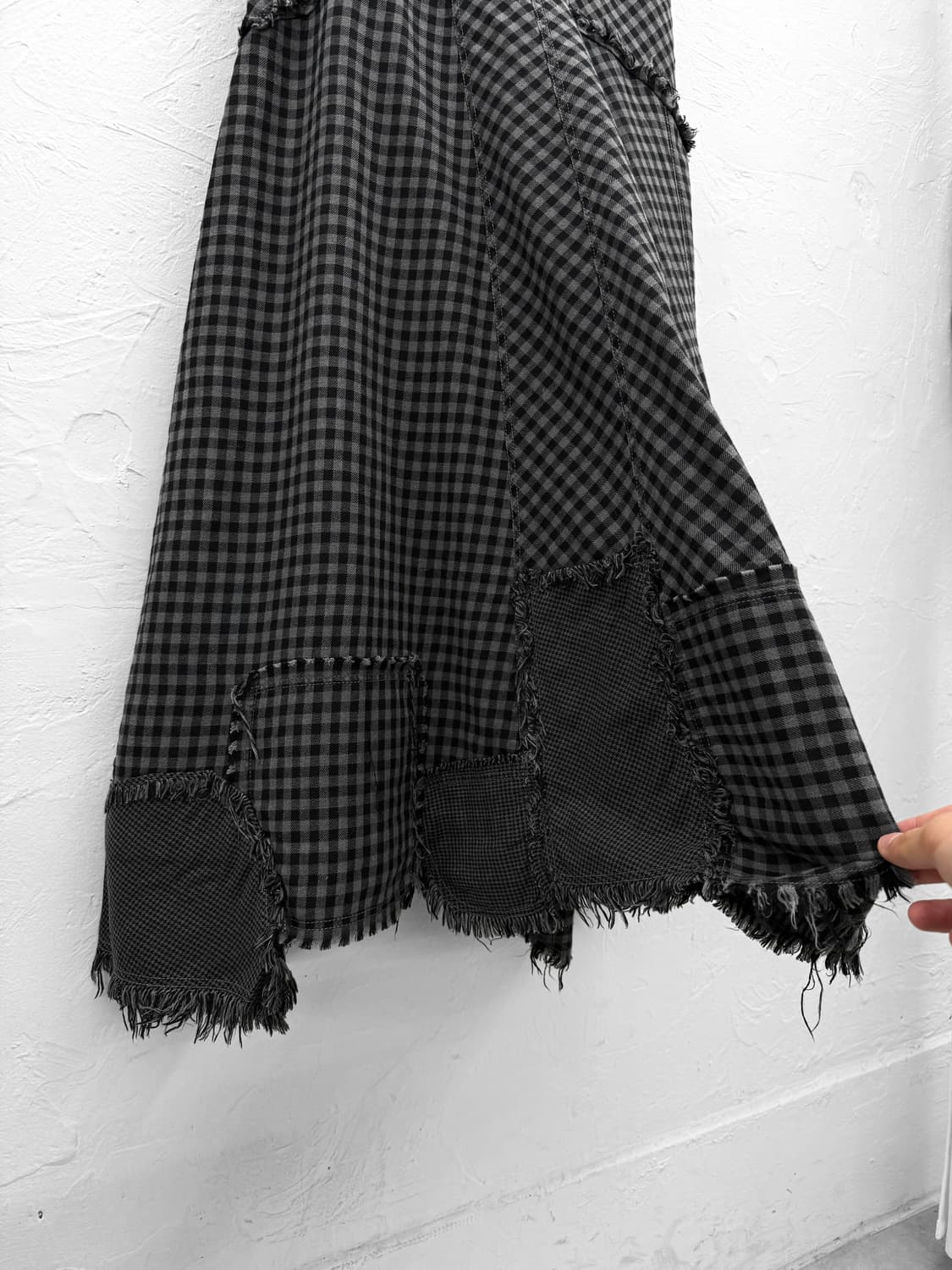 ozone rocks 컷오프 체크 플레어 스커트 상품이미지5