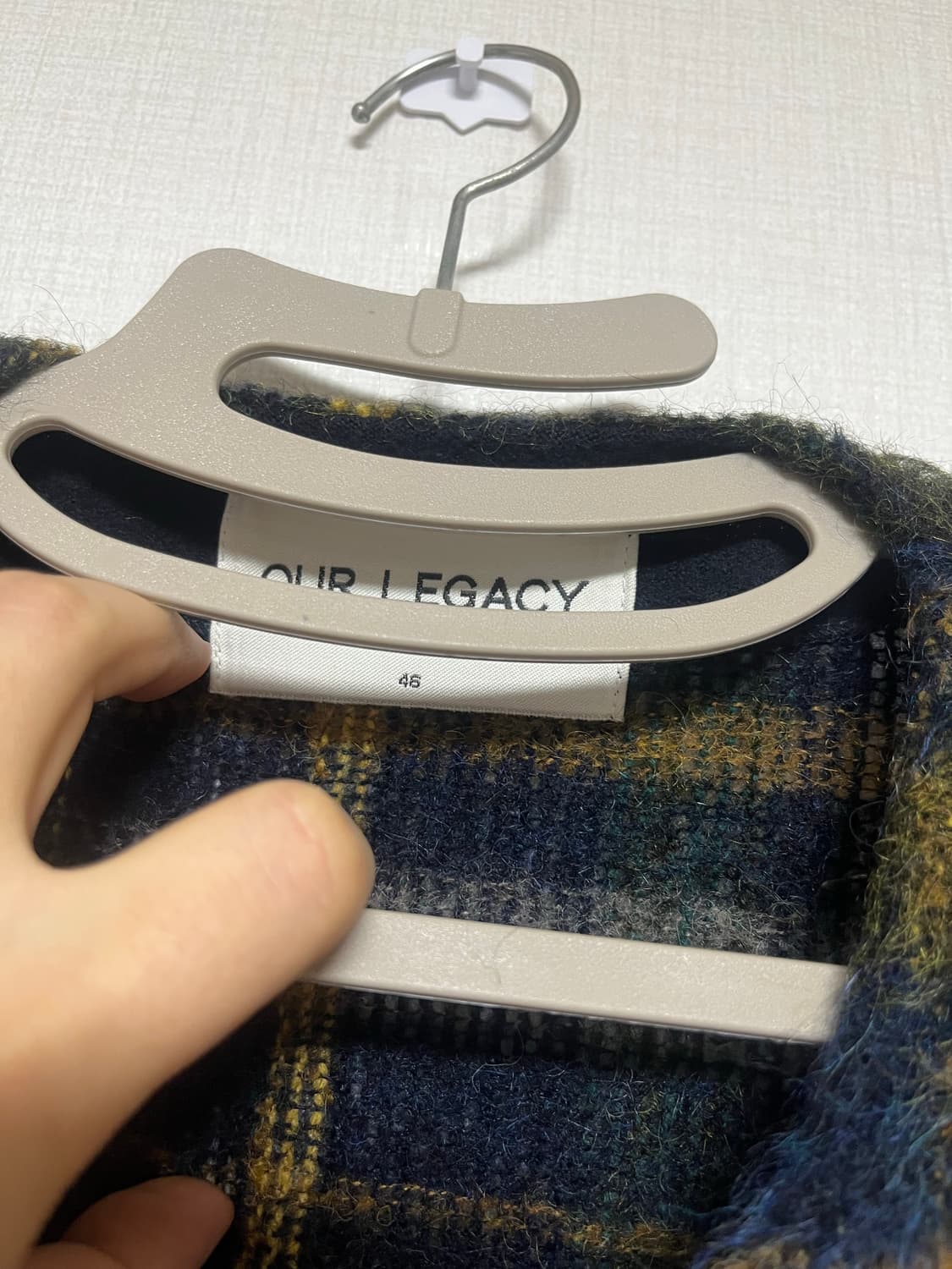 아워레가시 17FW 체크 모헤어 가디건 상품이미지2