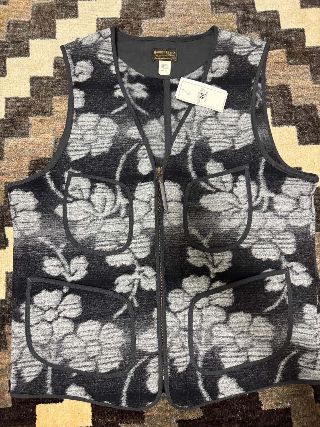 RRL 더블알엘 플로럴 울 베스트 M 상품이미지1