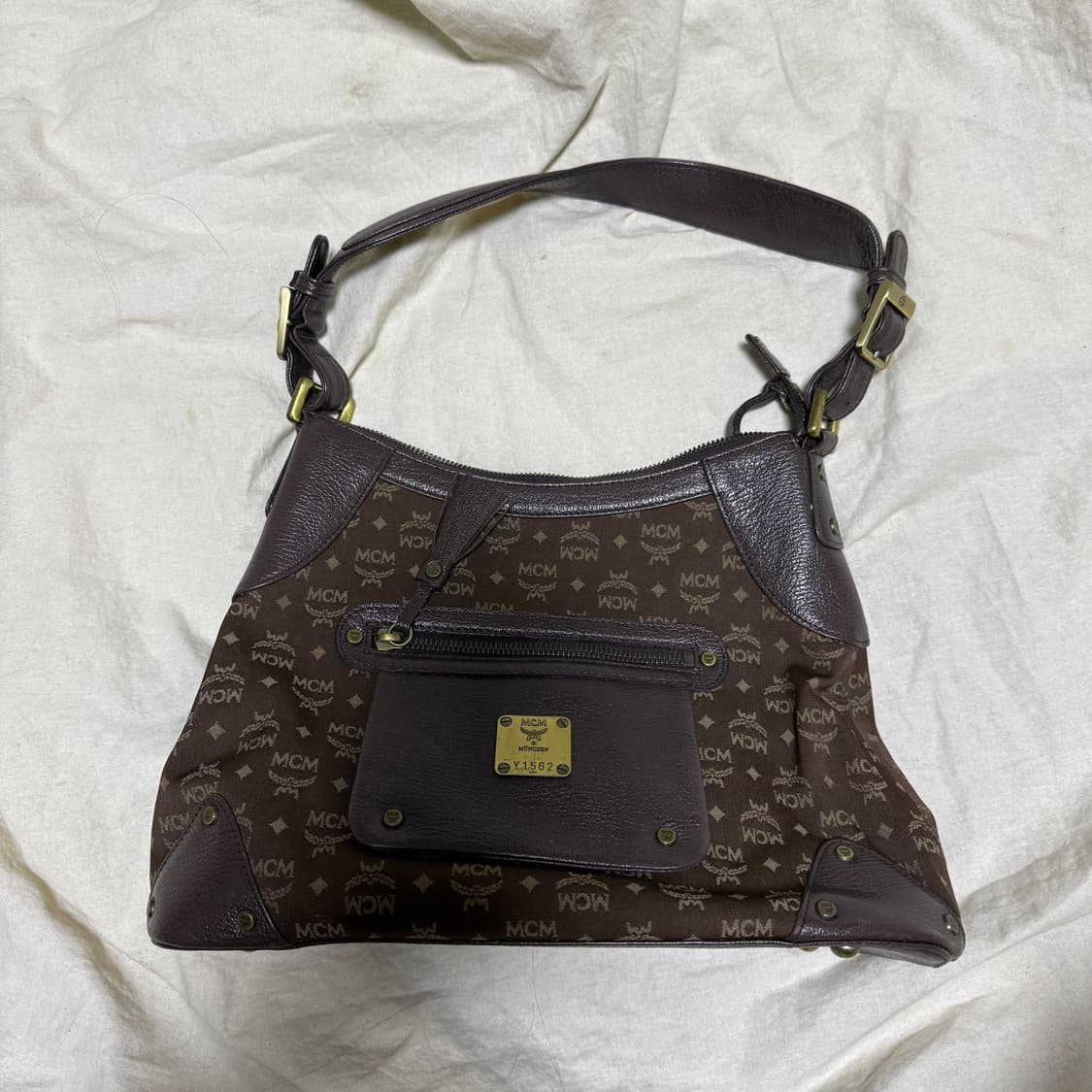 엠씨엠 빈티지 브라운 숄더백  상품이미지1