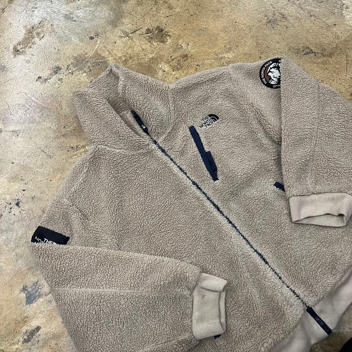 [정품/M] 노스페이스 뽀글이 플리스 자켓 베이지 b15 상품이미지1