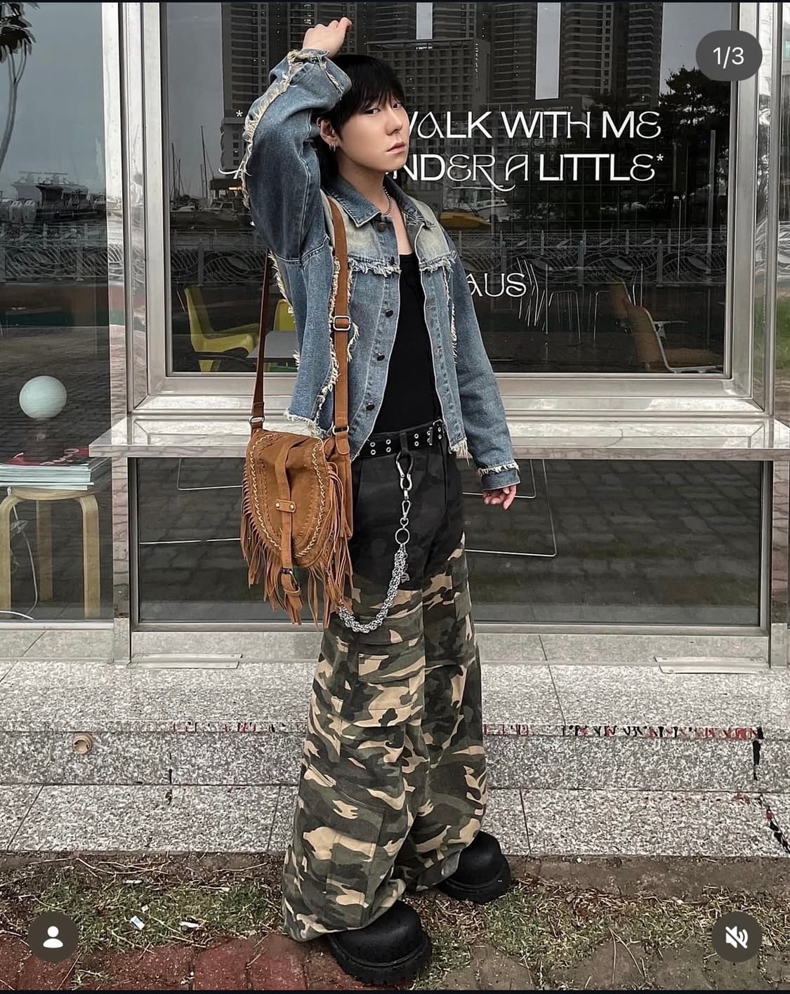 Fringe denim jacket 상품이미지1