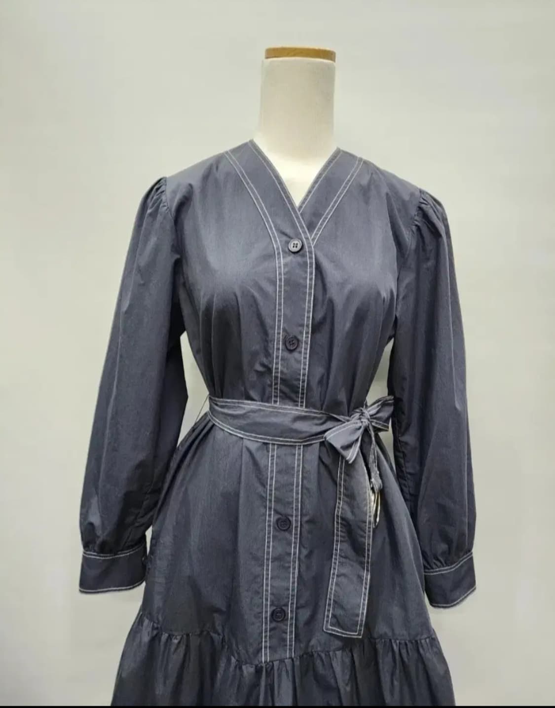 알라니 더그레이 스티치 롱 원핏 55 66 상품이미지2