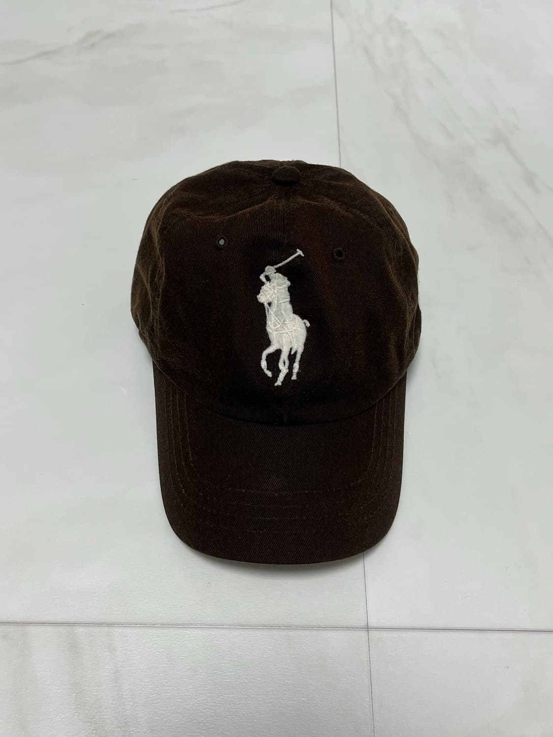 [두산정품/가죽스트랩] 폴로 랄프로렌 빅포니 갈색/브라운 볼캡 상품이미지1
