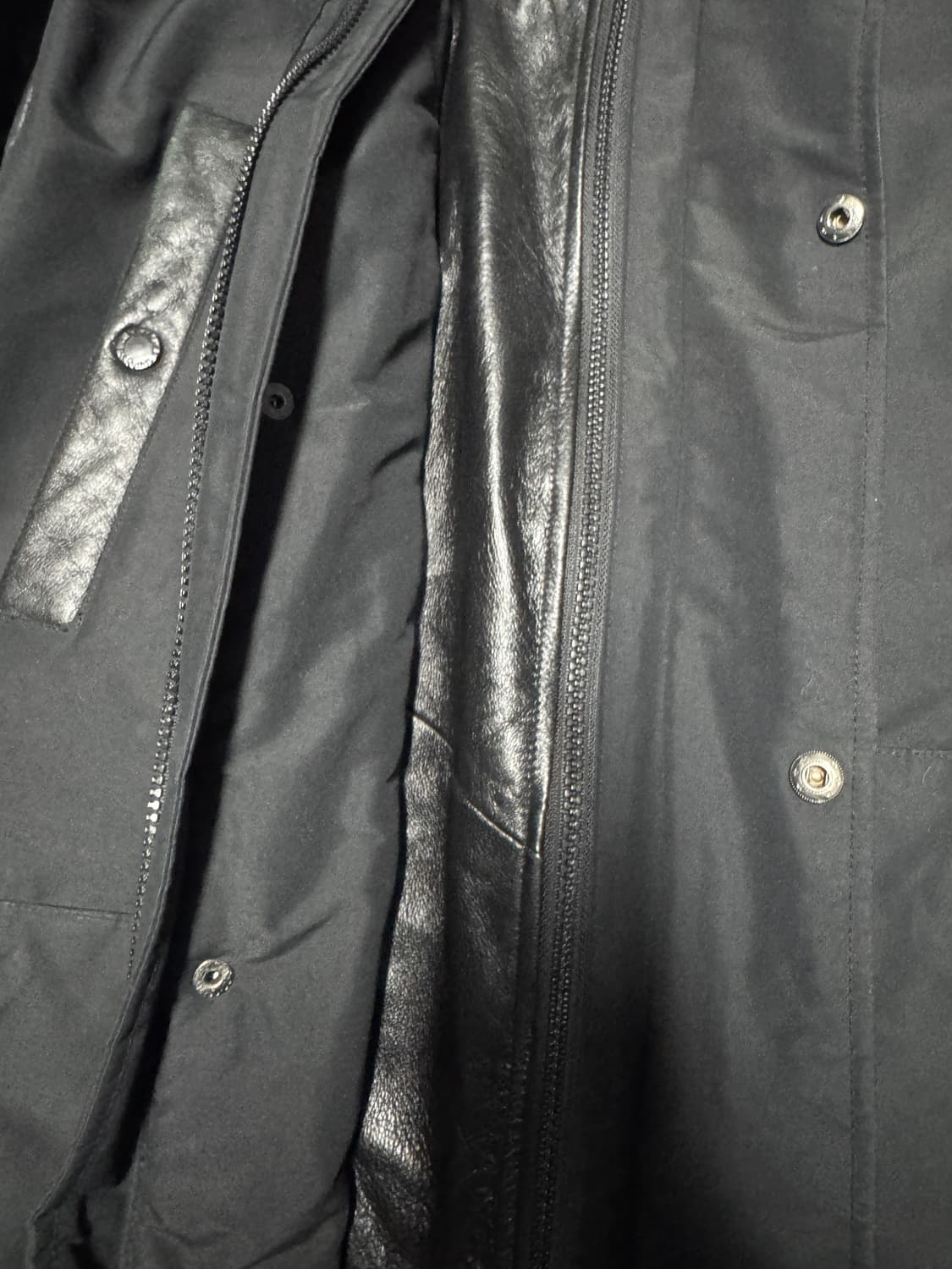 장미쉘바스키아 리얼 양가죽 구스다운 후드 패딩 XL 블랙 상품이미지2