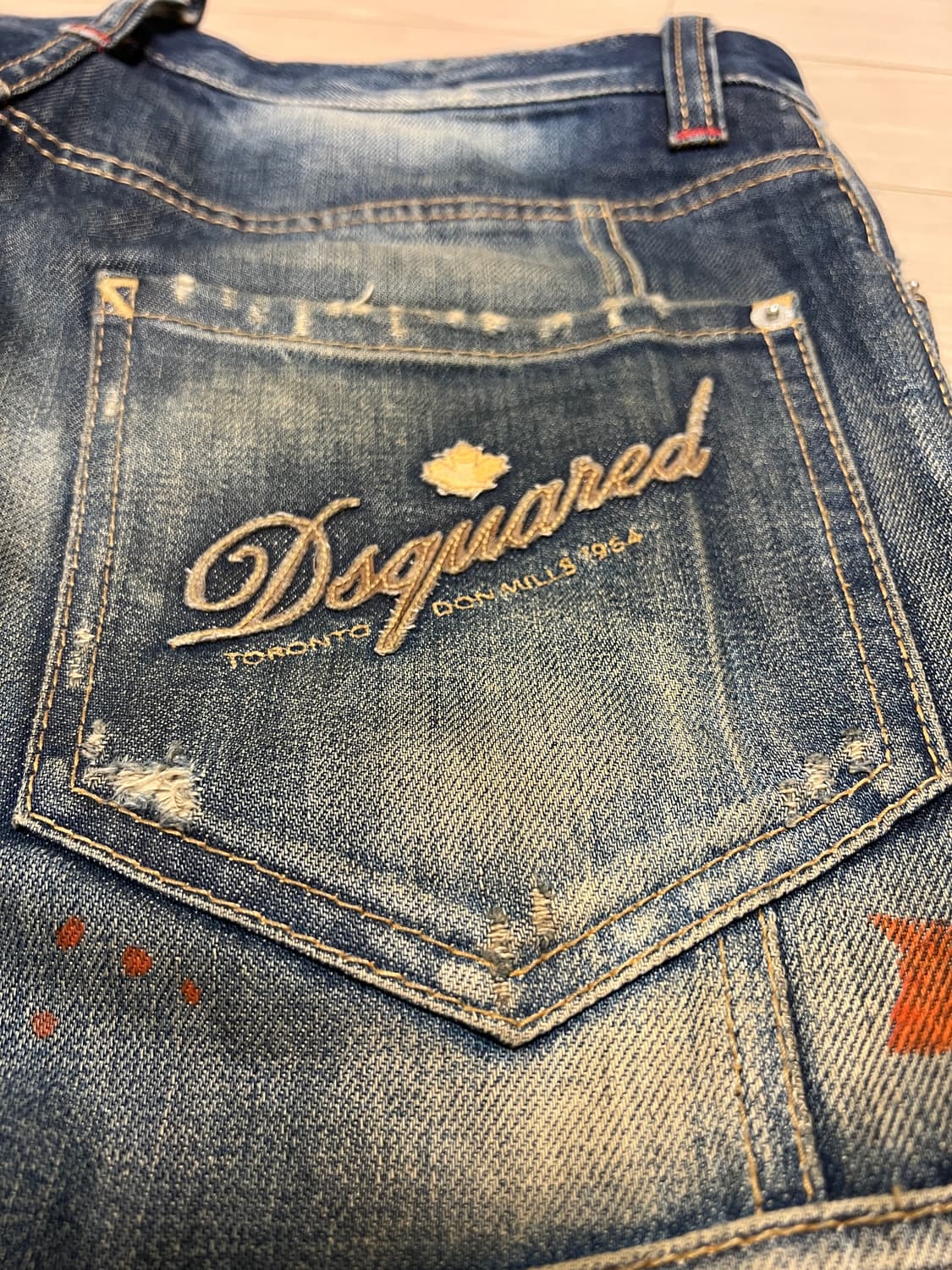 디스퀘어드 토론토 바이커 빈티지 워싱 디스트로이드 데님 팬츠 / 46  상품이미지7