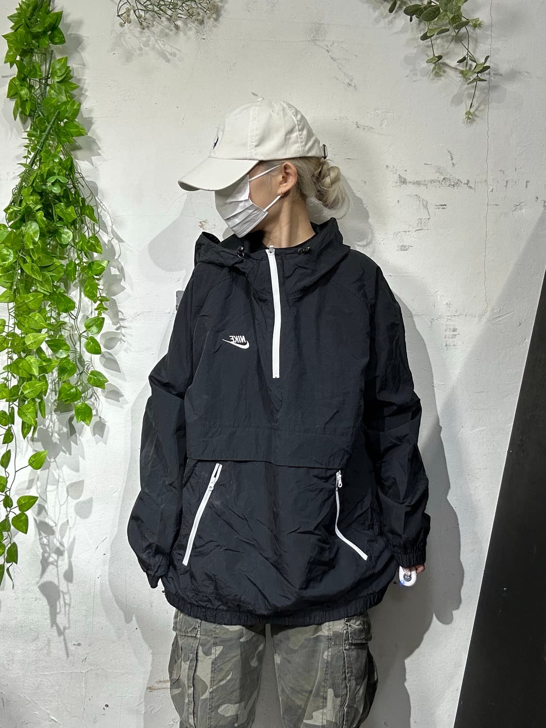 나이키 블랙 아노락 후드 오버핏 바람막이 자켓 XL 상품이미지2