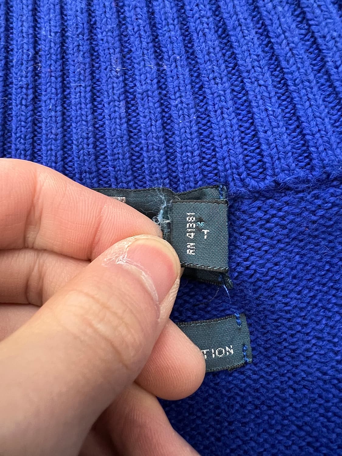 폴로 랄프로렌 로얄 블루 하프 코튼 집업 니트 스웨터 상품이미지8