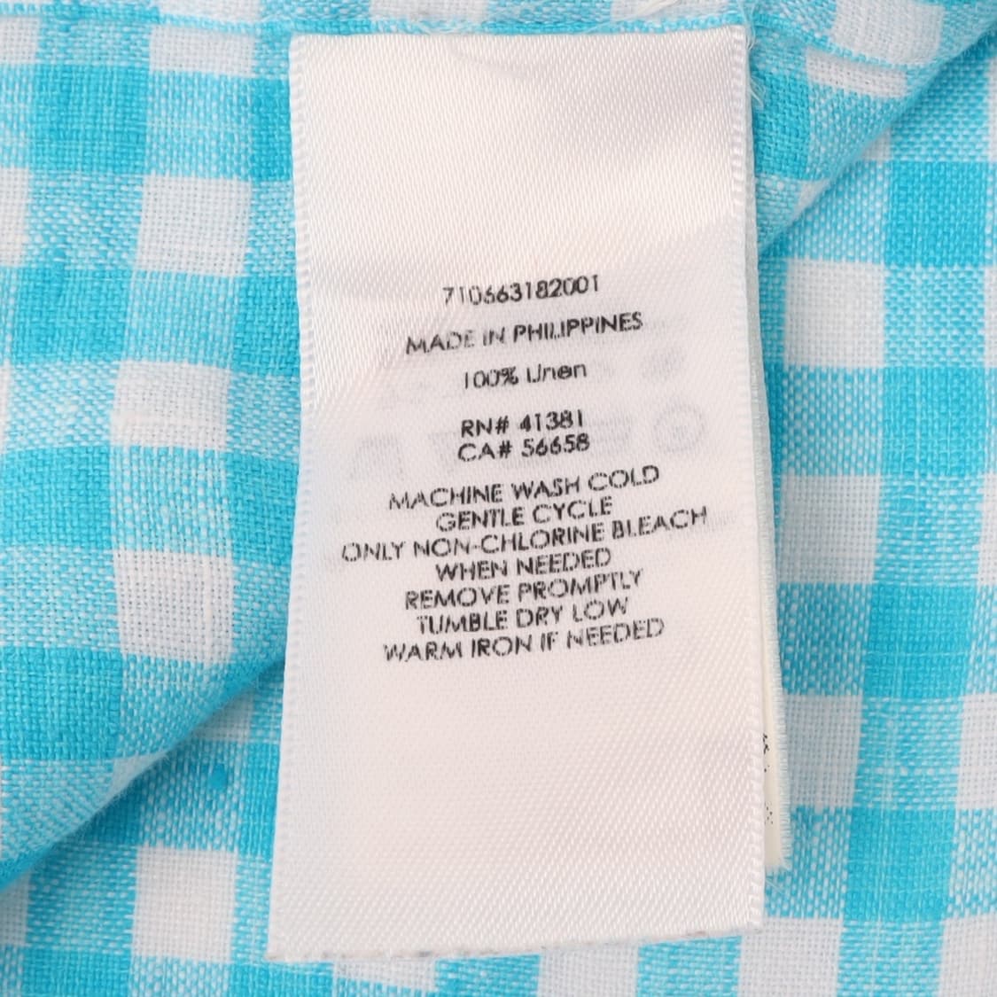 폴로 랄프로렌 린넨 라이트 블루 체크 셔츠 상품이미지9