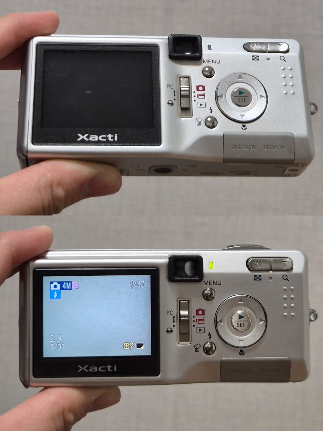 풀박🤍🩷🩵SANYO Xacti J4 실버✨ 슬라이드 램프 💫 상품이미지8