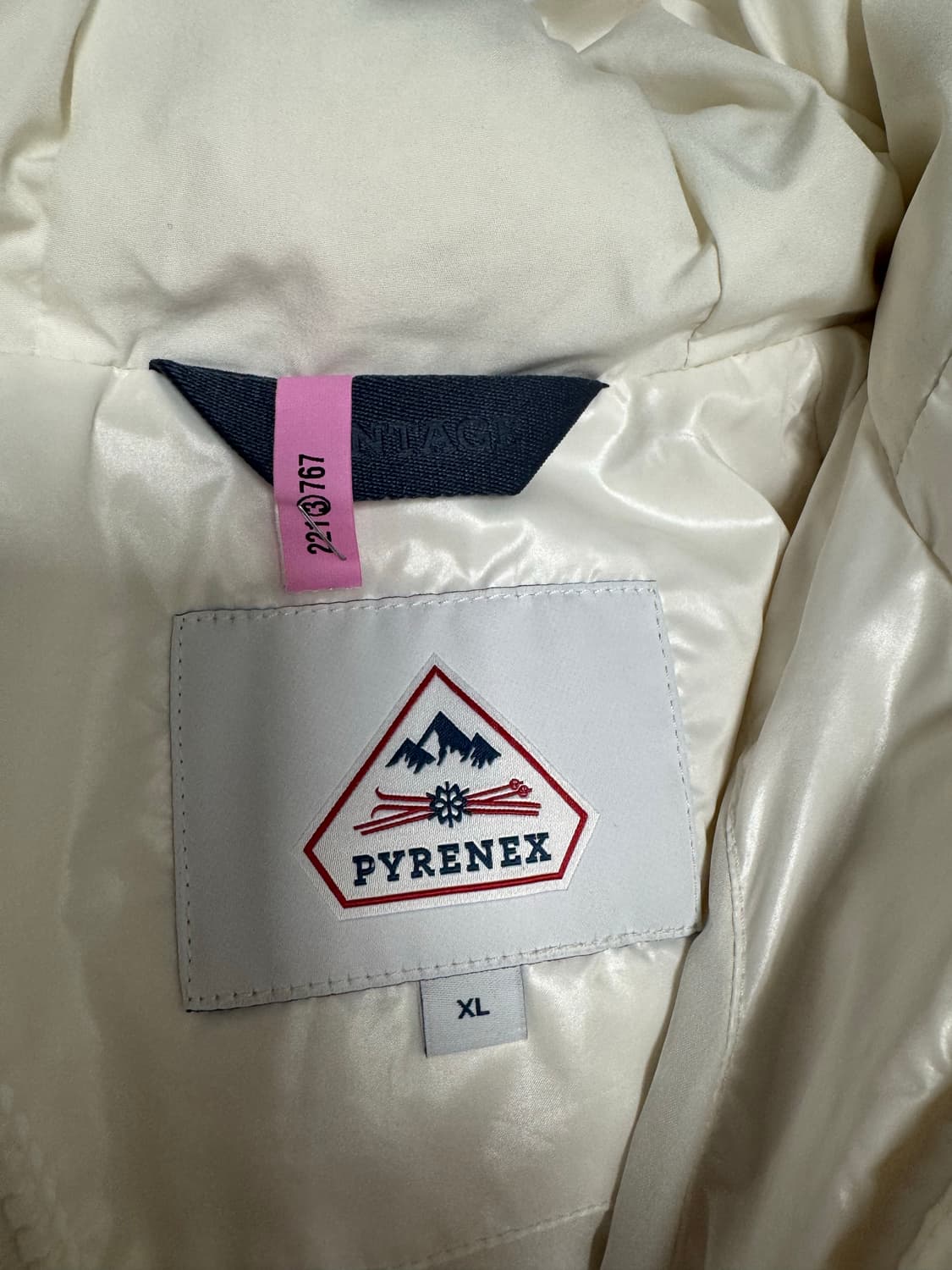 피레넥스 스탠 화이트 유광 후디드 패딩 XL 상품이미지6