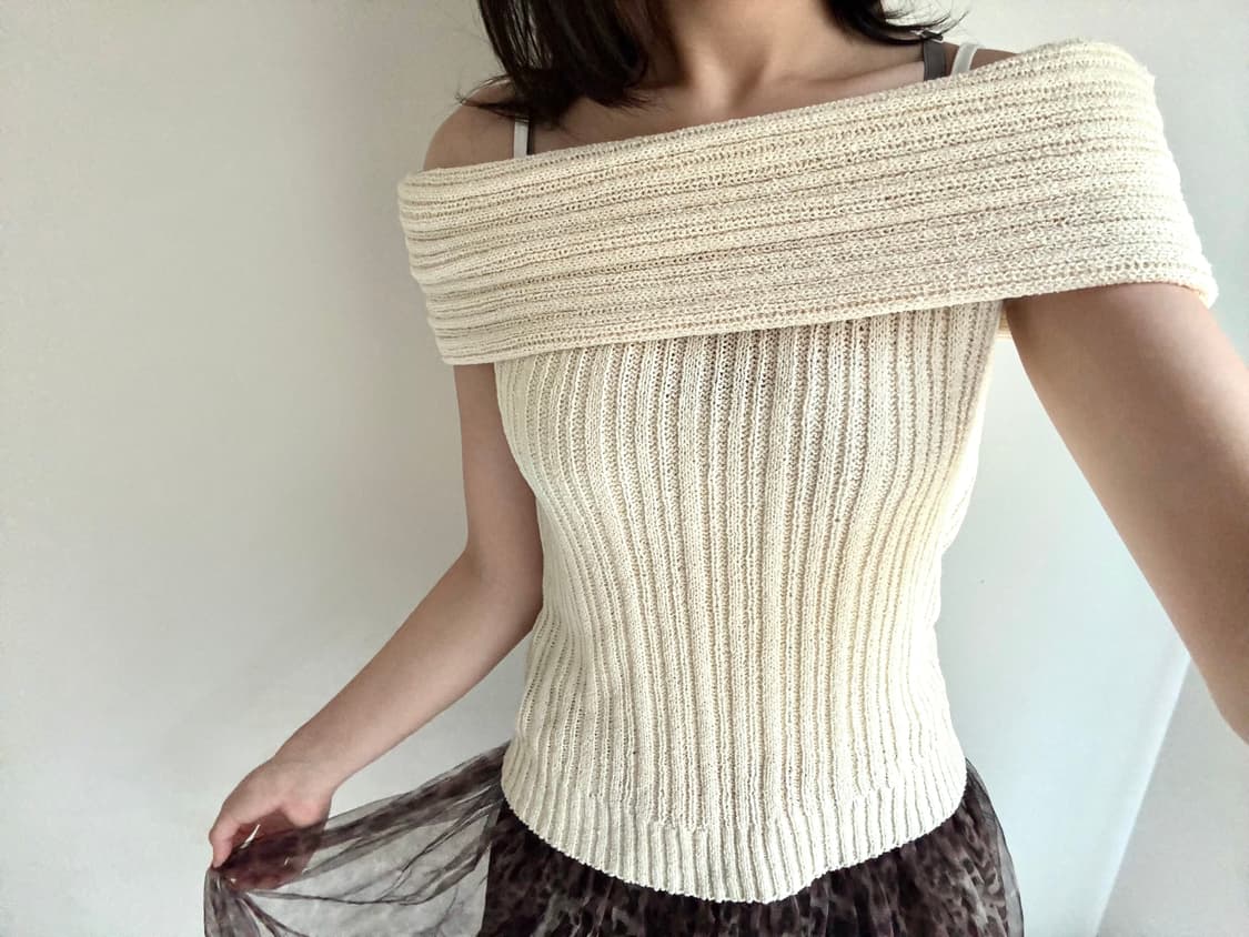 vintage offsholder knit 상품이미지2