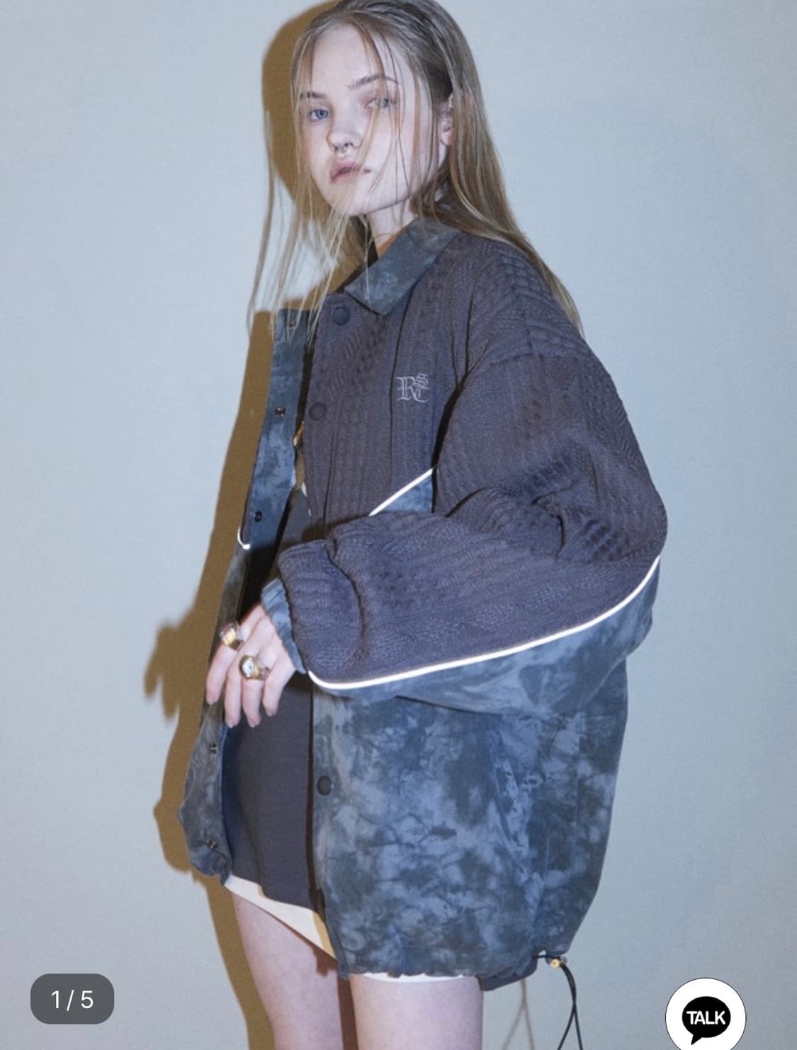 RSSC KNIT & DYED DENIM JACKET - CH/BR 상품이미지1