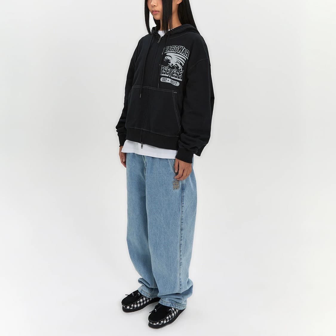 예스아이씨Two Tucked Denim Pants Light Indigo 상품이미지4