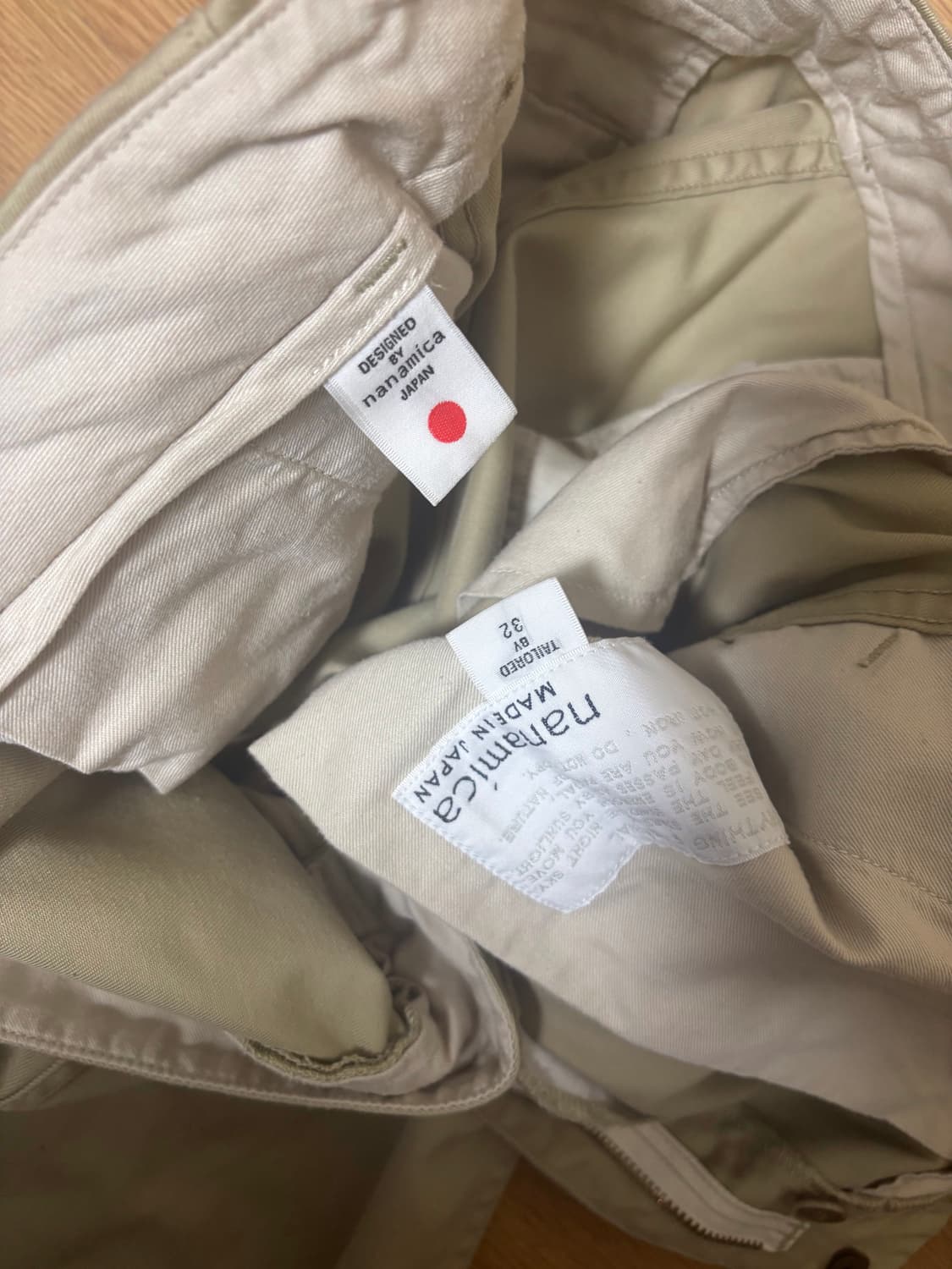 나나미카 와이드 치노 팬츠 32 사이즈 베이지  상품이미지6