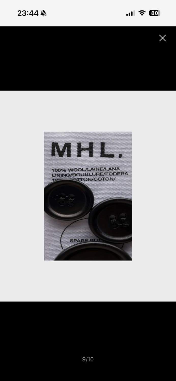 마가렛호웰 MHl 멜톤 울 후드 코트 블랙 상품이미지5