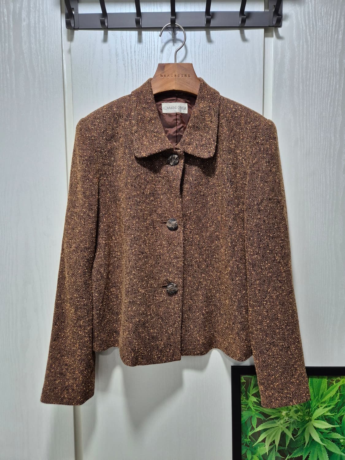 로앙드꽁뜨 브라운 트위드 정장 스커트 셋업 상품이미지2