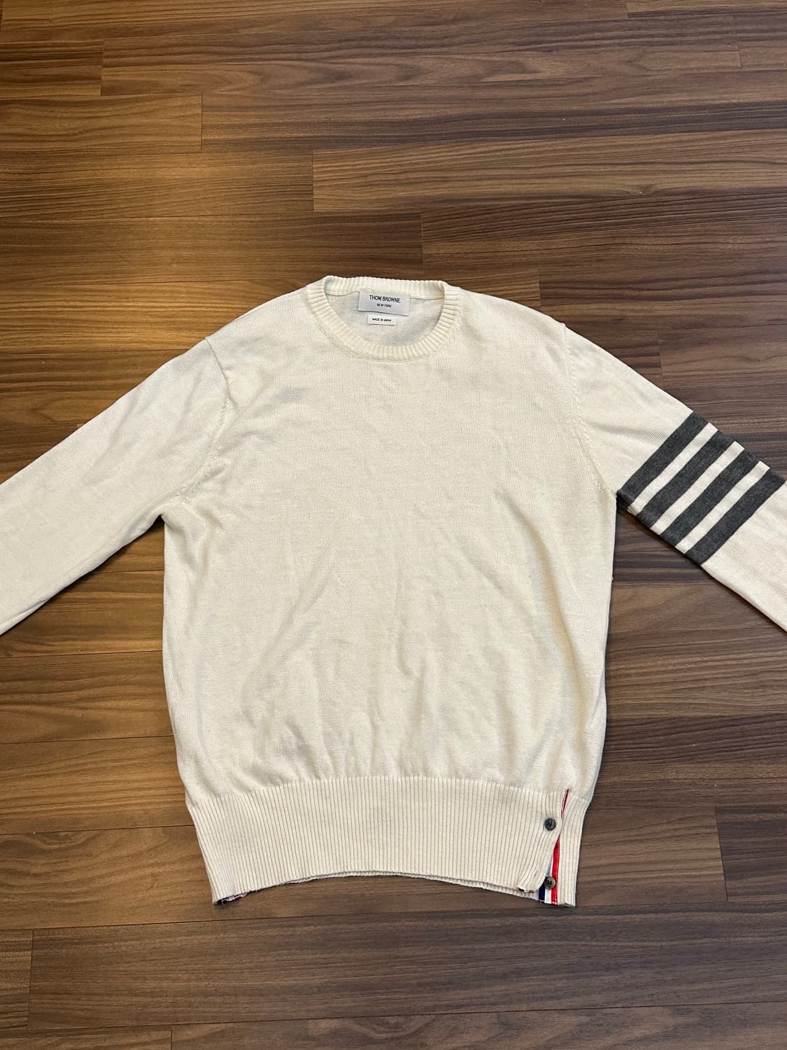 톰브라운 4선 니트 아이보리 3사이즈 상품이미지1